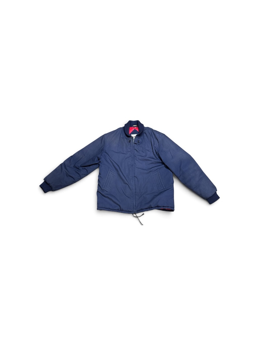 Vintage 1980s McGregor Navy Blue Quilted Lined Mechanic Work Jacket Men’s Large